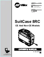 Miller SuitCase 8RC Owner'S Manual предпросмотр