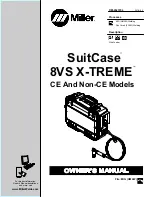 Miller SuitCase 8VS X-TREME CE Owner'S Manual preview