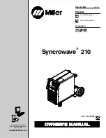 Miller Syncrowave 210 Owner'S Manual preview