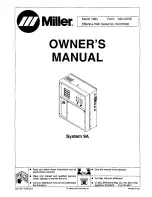 Preview for 1 page of Miller System 9A Owner'S Manual