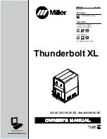 Miller Thunderbolt XL Owner'S Manual preview