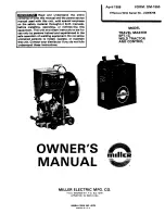 Preview for 1 page of Miller TRAVEL MAASTER SPT-1C Owner'S Manual