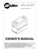 Preview for 1 page of Miller XMT 300 CC Owner'S Manual