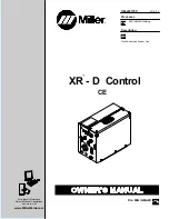 Preview for 1 page of Miller XR-D Control Owner'S Manual