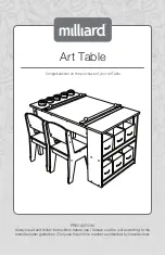 Preview for 1 page of milliard Art Table Assembly Instructions Manual