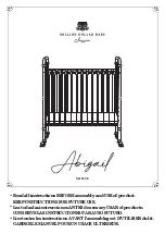 Предварительный просмотр 1 страницы Million Dollar Baby Classic Abigail M15598 Manual