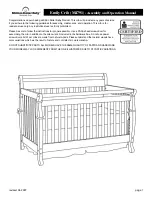 Preview for 1 page of Million Dollar Baby Emily Crib M4791 Assembly And Operation Manual