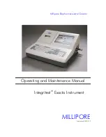 Millipore Integritest Exacta Operating And Maintenance Manual preview