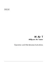 Millipore M Air T Operation And Maintenance Instructions preview