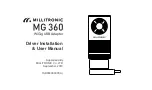 Millitronic MG360 Driver Installation & User Manual preview