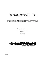 Milltronics HydroRanger I Instruction Manual preview