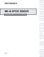 Milltronics MD-36 Instruction Manual preview