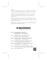 Предварительный просмотр 2 страницы Milltronics PL-533 Instruction Manual