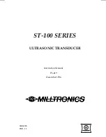 Milltronics ST-100 SERIES Instruction Manual preview