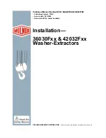 Preview for 1 page of Milnor 36030F Series Installation Manual