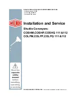 Предварительный просмотр 1 страницы Milnor COLFM 111 Installation And Service