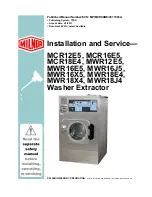 Preview for 1 page of Milnor MCR12E5 Installation And Service Manual