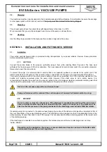 Предварительный просмотр 8 страницы MIL'S EVISA Series General Commissioning And Maintenance Instructions