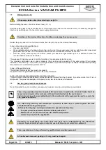 Предварительный просмотр 10 страницы MIL'S EVISA Series General Commissioning And Maintenance Instructions