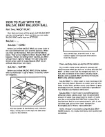 Preview for 3 page of Milton Bradley Balzac Brat Balloon Ball Instructions