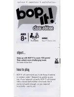 Milton Bradley Bop It Clear Edition Instructions preview