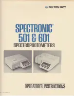 Milton Roy Spectronic 501 Operator Instructions Manual предпросмотр