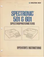 Предварительный просмотр 2 страницы Milton Roy Spectronic 501 Operator Instructions Manual