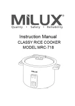 MILUX CLASSY MRC-718 Instruction Manual предпросмотр