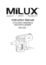 MILUX MVC-821 Instruction Manual предпросмотр