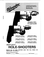 Предварительный просмотр 1 страницы Milwaukee 0102-1 Operator'S Manual