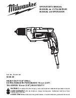 Milwaukee 0240-20 Operator'S Manual предпросмотр