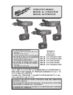 Preview for 1 page of Milwaukee 0613-20 Operator'S Manual