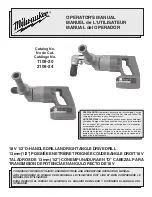 Milwaukee 1109-20 Operator'S Manual предпросмотр