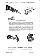 Preview for 11 page of Milwaukee 1130-1 Operation Manual