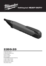 Предварительный просмотр 1 страницы Milwaukee 2200-20 Original Instructions Manual