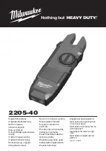 Предварительный просмотр 1 страницы Milwaukee 2205-40 Original Instructions Manual