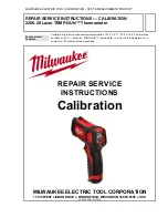 Предварительный просмотр 1 страницы Milwaukee 2266-20 Laser TEMP-GUN Calibration Manual