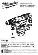 Milwaukee 2718-20 Operator'S Manual preview