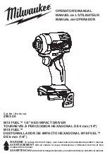 Milwaukee 2953-20 Operator'S Manual preview