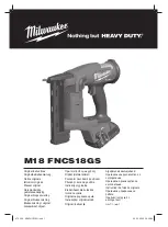 Предварительный просмотр 1 страницы Milwaukee 4000474126 Original Instructions Manual