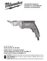 Preview for 1 page of Milwaukee 48-08-0500 Operator'S Manual