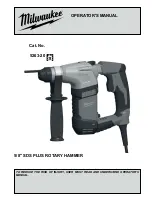 Предварительный просмотр 1 страницы Milwaukee 5263-20 Operator'S Manual