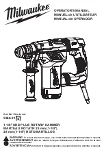 Preview for 1 page of Milwaukee 5268-21 Operator'S Manual