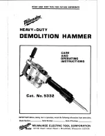 Milwaukee 5332 Care And Operation Instructions Manual preview