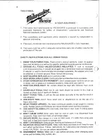 Preview for 2 page of Milwaukee 5332 Care And Operation Instructions Manual