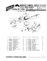 Preview for 1 page of Milwaukee 62613 Service Parts List