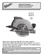 Preview for 1 page of Milwaukee 6390 Operator'S Manual