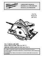 Preview for 1 page of Milwaukee 6470-21 Operator'S Manual