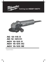 Preview for 1 page of Milwaukee AG 12-115 X Original Instructions Manual