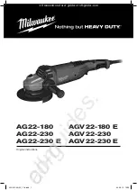 Milwaukee AG 22-180 Original Instructions Manual preview